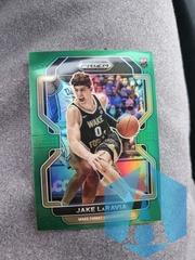 2022 Prizm Draft Picks #87 Jake LaRavia RC Green Prizm Wake Forest